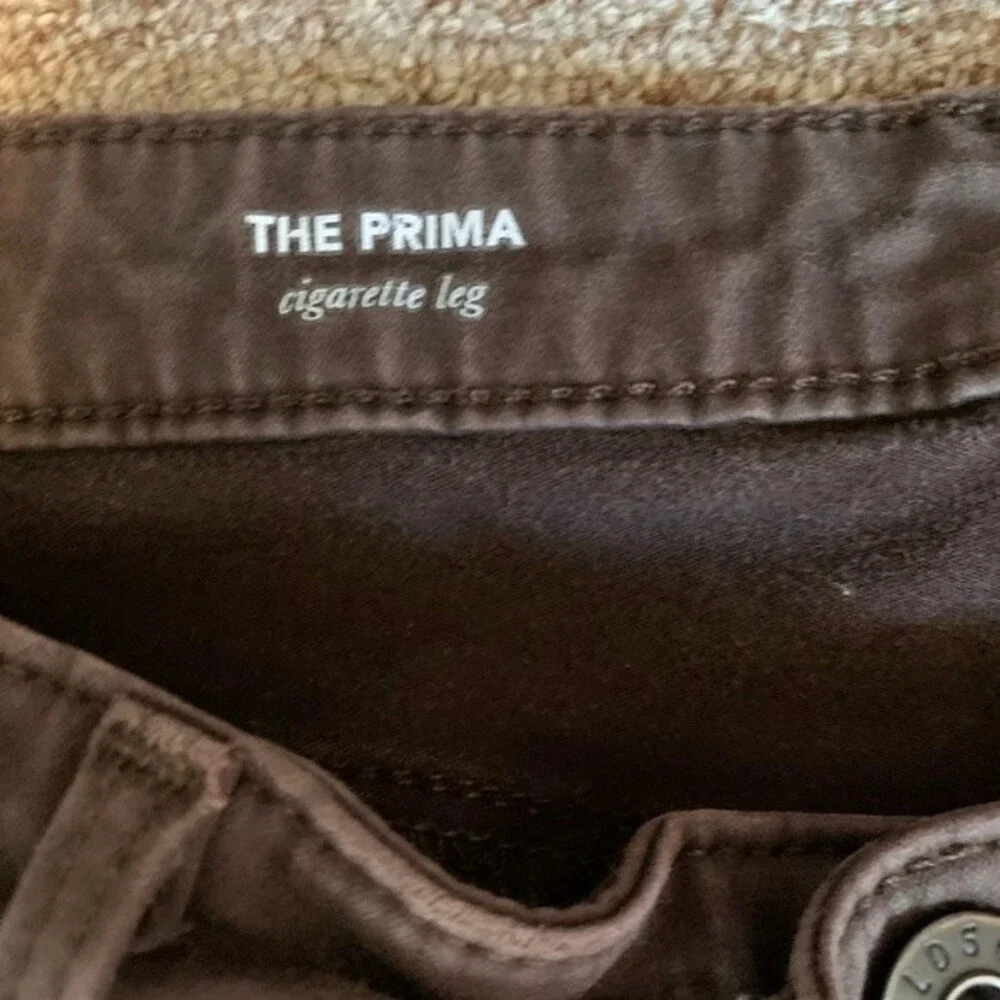 AG Adriano Goldschmied The Prima Cigarette Leg Brown Jeans - 31R